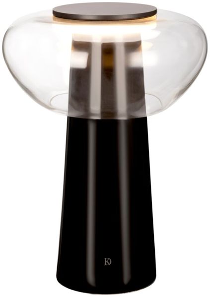 Dieter Knoll LED-Tischleuchte, Aluminium schwarz, 28x38.41 cm, mit Touchdimmer