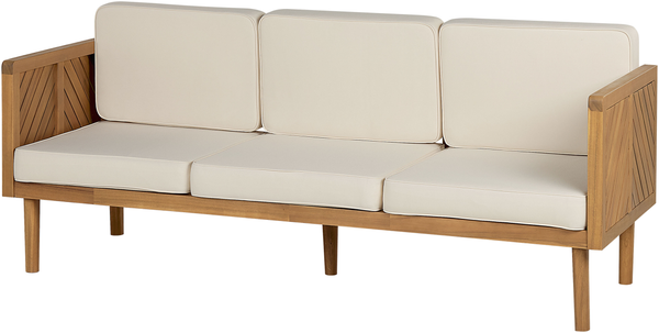 Beliani 'BARATTI' Lounge Set mit Tisch, Akazienholz Heller Holzfarbton Bild 7