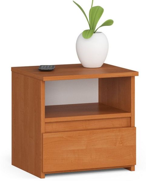 Home Collective Kommode 40 cm breit Holz Highboard Sideboard für Flur Schlafzimmer Wohnzimmer (Mehrzweckschrank Schrank schmal Kommode Schlafzimmer mit Schubladen), Kinderzimmer Organizer, 40 cm hoch mit 1 Schublade Erle