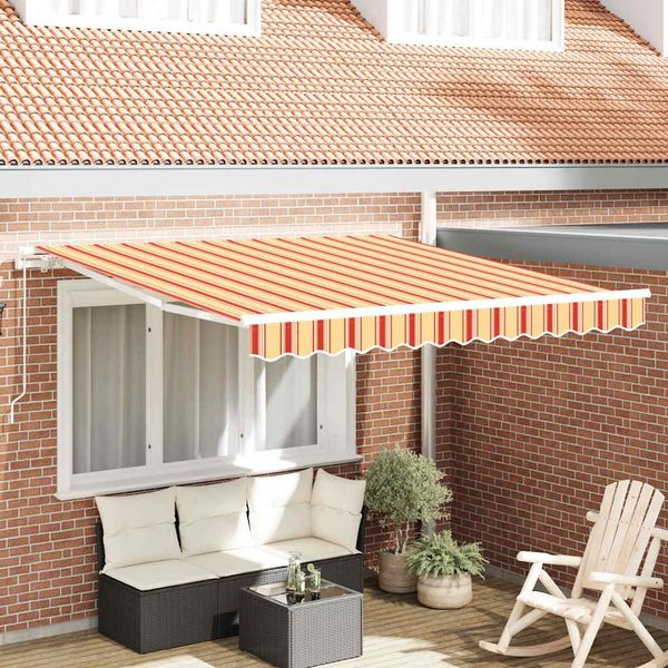 vidaXL Ausziehbare Markise Gelb und Orange 350 x 250 x 165 cm 3330249