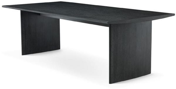 Casa Padrino Luxus Esstisch Anthrazitgrau 230 x 110 x H. 76 cm - Massivholz Küchentisch - Rechteckiger Esszimmertisch - Luxus Esszimmer Möbel