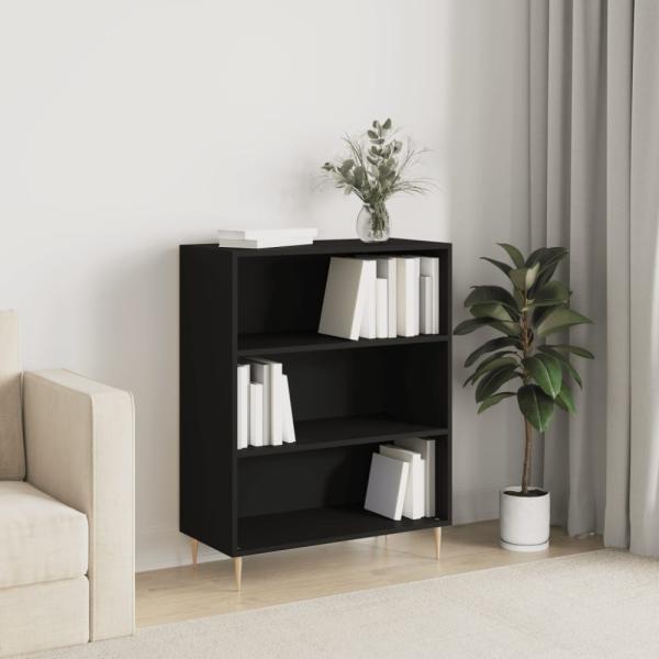 vidaXL Bücherregal Schwarz 69,5x32,5x90 cm Holzwerkstoff 828349