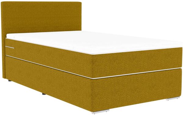 Boxspringbett Valerio Mini - Webstoff - gelb - 90x200 cm