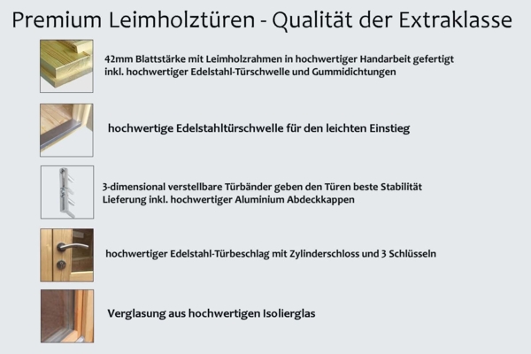 Fjordholz Gartenlounge Modell Oskar 70 Farblos Bild 3