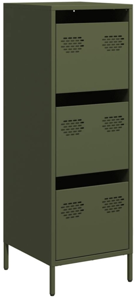 vidaXL Highboard Olivgrün 39x35x103,5 cm Stahl 851404