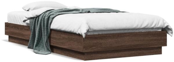 vidaXL Bettgestell ohne Matratze Braun Eiche 90x190 cm Holzwerkstoff 839636