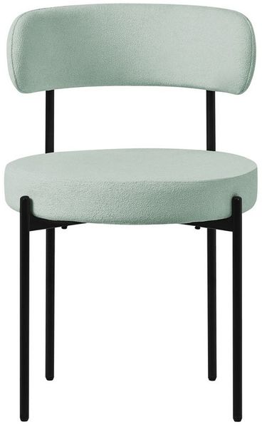 ML-DESIGN Polsterstuhl Esszimmerstühle Gruppe Küchenstuhl aus Teddystoff mit Metallbeinen (2 St), Clubstuhl 2er Set Wohnzimmerstuhl Grün moderne Design Lounge Stuhl