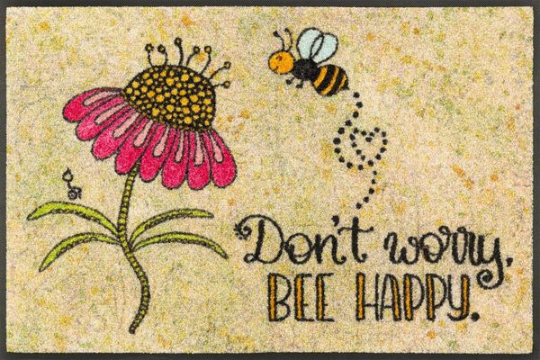 wash+dry by Kleen-Tex Fußmatte Bee Happy, rechteckig
