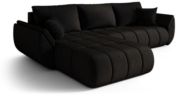 Kaiser Möbel Ecksofa TOKYO PREMIUM im Veloursstoff Monolith,Schlaffunktion und Bettkaste, Ecksofa, L-Form,Samtweiche Veloursoberfläche,Wasserabweisender Stoff Monolit
