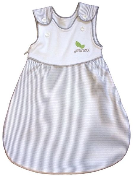 Minou Außenschlafsack light Grau gestreift