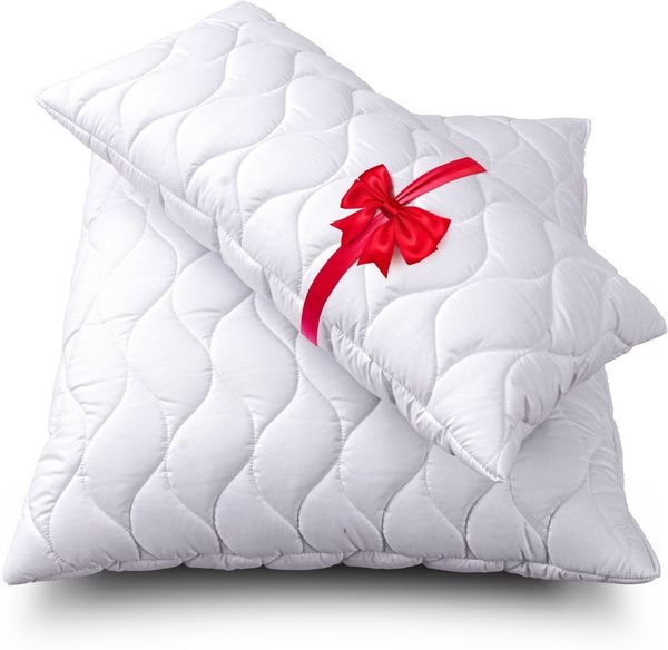 John Cotton Microfaserkissen 2für1, Kopfkissen, ein Kissen gratis, 40x80 cm, 80x80cm, Füllung: 100% Polyester, Bezug: Microfaser, Bauchschläfer, Rückenschläfer, Seitenschläfer, Spar-Set, ergonomisch, strapazierfähig, hochwertig, Kissen im Spar-Set