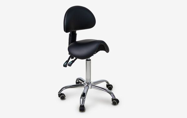 Ergolutions Sitzhocker Sattelhocker mit Lehne, 5 Jahre Garantie / ergonomisch / verstellbare Lehne / Sitz kippbar