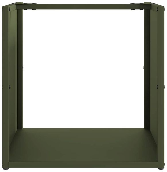 vidaXL Brennholzregal Olivgrün 40x40x40 cm Kaltgewalzter Stahl 864240 Bild 5