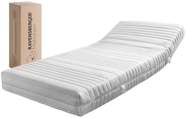 Kaltschaummatratze 7-Zonen-Kaltschaummatratze Struktura-SAN, RAVENSBERGER Matratzen, 20 cm hoch, ergonomisch, druckentlastend, unterstützend, 7 Zonen, Made in Germany