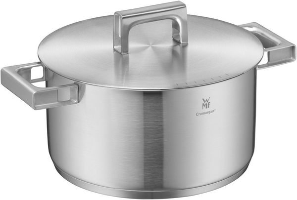 WMF Kochtopf Ultimate Cool+, Cromargan Edelstahl 18/10 (24 cm, 1-tlg, 5,7l), Induktions Topf mit Innenskalierung
