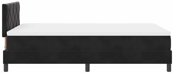 vidaXL LED Boxspringbett mit Kopfteil Schwarz 120 x 190 cm Samt 3342706 Bild 9