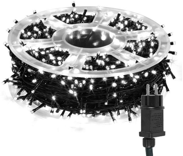 Clanmacy LED-Lichterkette 10-200M LED Lichterkette Weihnachten für Außen Innen 8 Modi Party Deko, Weihnachtsdeko Innen/Außen, 8 Modi Speicherfunktion, Wasserdicht