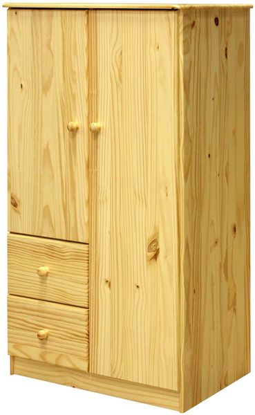 Kleiderschrank 80 x 136 x 43 cm Kiefer Natur