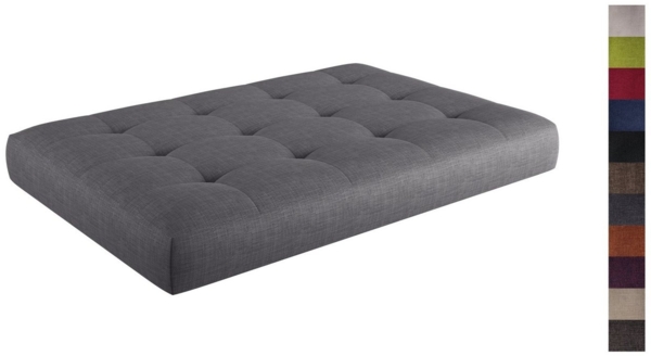 sunnypillow Sitzkissen Palettenkissen gesteppt Sitzkissen 120x60x15cm, Grau