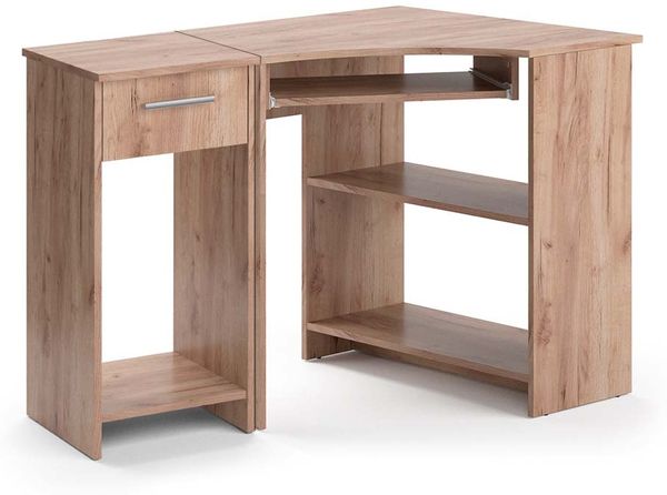 Eckschreibtisch Odin Sonoma 83 x 76 cm Set mit PC-Schrank Vicco