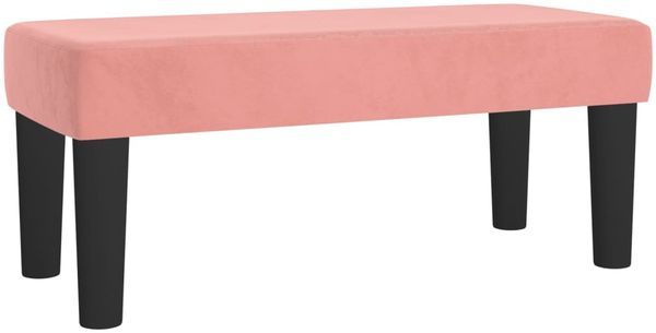 vidaXL Polsterbett mit Matratze Rosa 100x200 cm Samt Bild 7