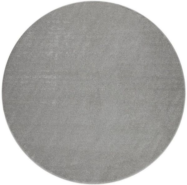 Paco Home Teppich Porto 890, rund, Höhe: 13 mm, Kurzflor, Uni-Farben, ideal im Wohnzimmer & Schlafzimmer