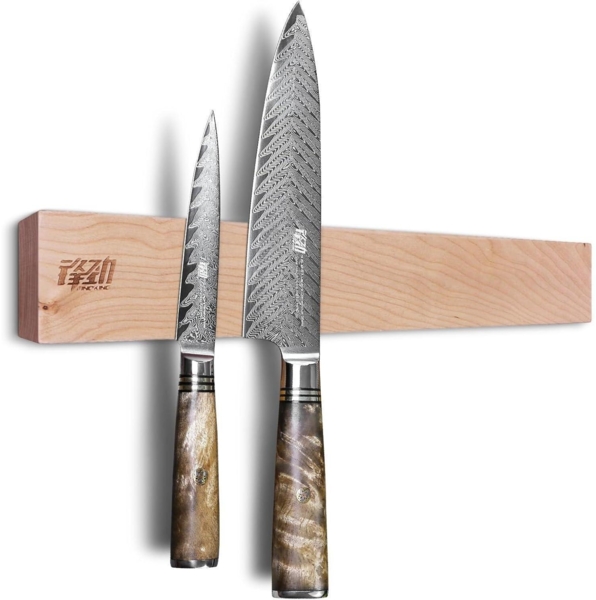 Magnetische Messerleiste Holz Utensilienhalter Küchenmesser Wandhalter 46cm