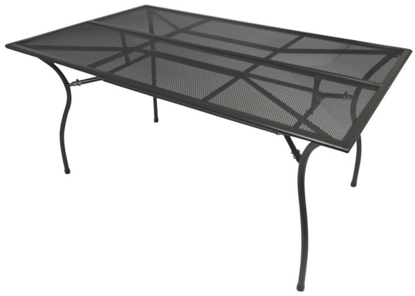 TPFGarden Gartentisch GLASGOW (Stahltisch - Gartentisch aus Streckmetall pulverbeschichtet dunkelgrau, Hochwertiger und robuster Outdoor Tisch), Outdoor Esstisch - Terrassentisch - Maße (BxHxT): 90 x 73 x 150 cm