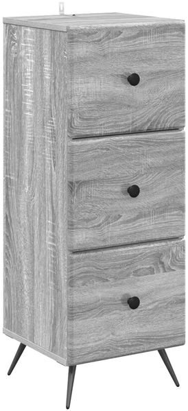vidaXL Schubladenschrank Graues Sonoma 33 x 34,5 x 90 cm Holzwerkstoff 895541