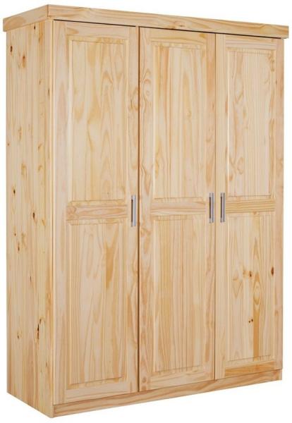 Kleiderschrank Pelle 3 Türen Kiefer natur lackiert