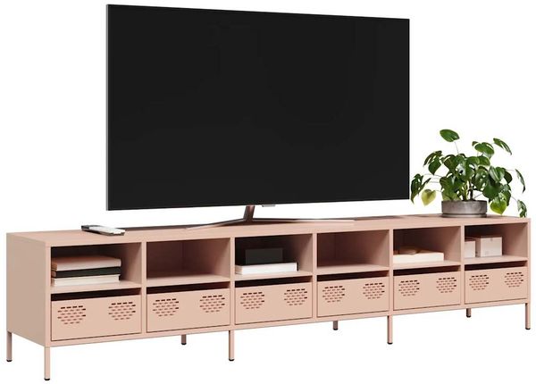 vidaXL TV-Schrank Rosa 202x39x43,5 cm Kaltgewalzter Stahl 3307156