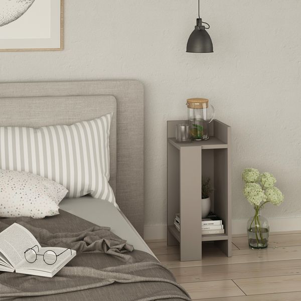 Nachttisch, 'Elos Right', 60 x 27 x 25, Leichter Mokka