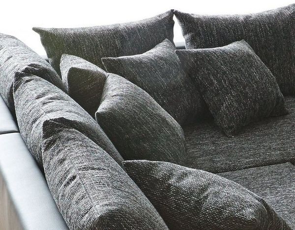 Ecksofa Clovis Schwarz Ottomane Links modular erweiterbar Bild 4