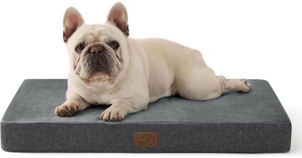 Orthopädisches Hundekissen mittelgroße Hunde 74x46x8cm waschbar dunkelgrau