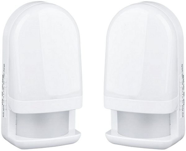 TRANGO LED Nachtlicht, Bewegungsmelder, 2er Set 11-239 LED Sensor Nachtlicht in Weiß mit Automatikfunktion I Betrieb mit 3x AAA Batterie (nicht enthalten) mit Bewegungssensor, Tageslichtweiß, Sicherheitslicht, Orientierungslicht, Einschlafhilfe