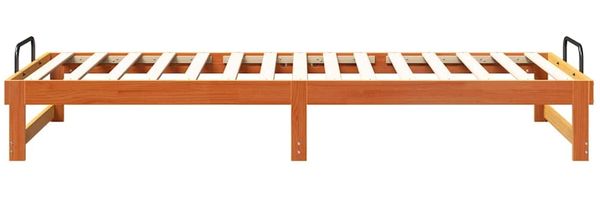 vidaXL Bettrahmen Braun 90 x 220 cm Massives Kiefernholz 873171 Bild 6
