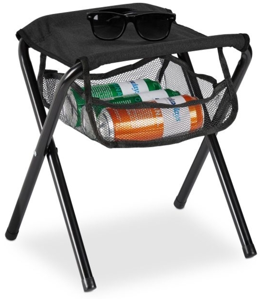 Schwarzer Klapphocker bis 120 kg 10036790