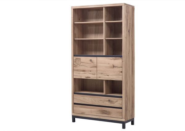 Bücherregal Wildeiche 100x40x200 bianco geölt VILLANDERS#238