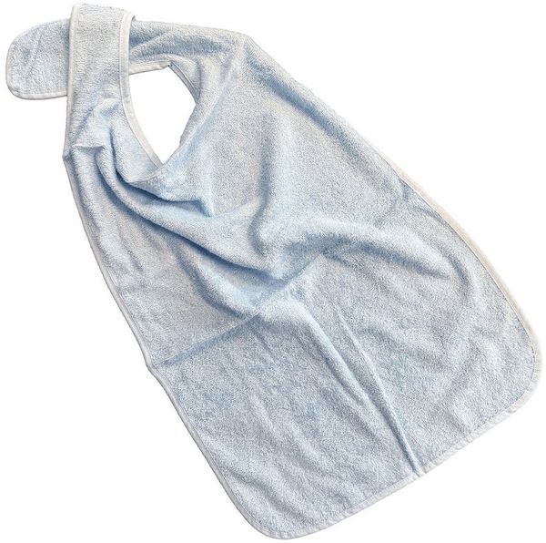 PFLEGE POINT Speiseschürze PFLEGE POINT® Ess-Schürze Frottier mit Steckverschluss blau