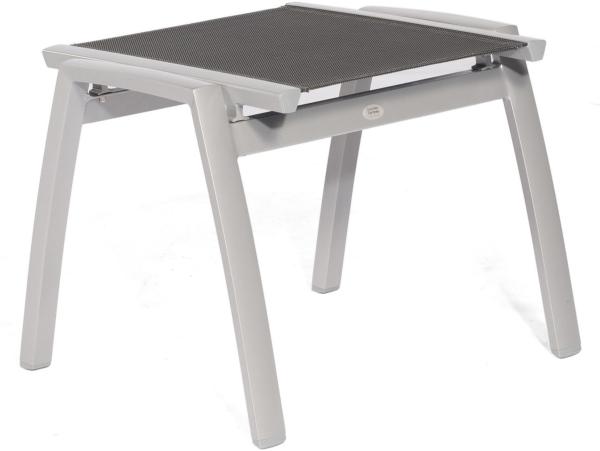 Sonnenpartner Fußhocker Star Aluminium mit Textilen silber Sitzhocker