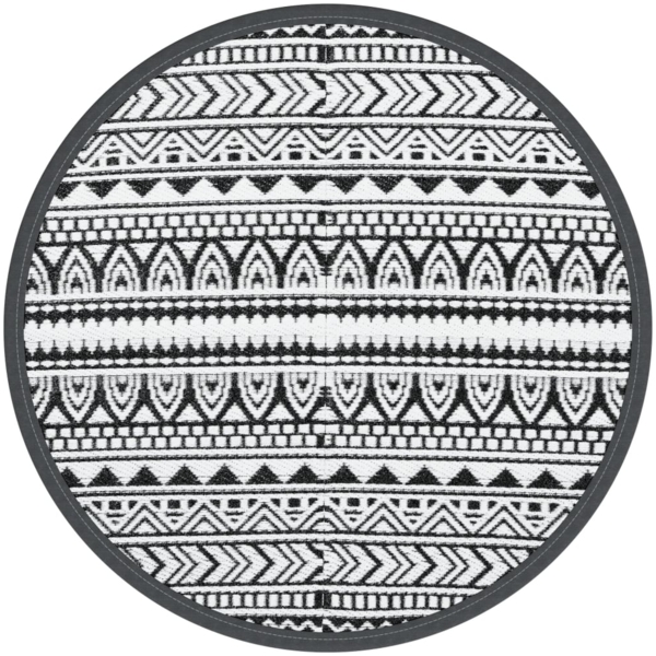 vidaXL Outdoor-Teppich ARAKIL Schwarz Ø200 cm PP 368516