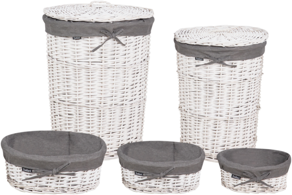 Körbe Weide grau 5er Set VAKARI