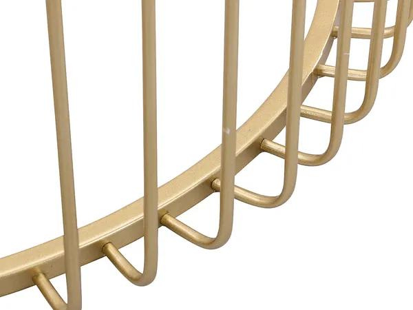 Vente-unique - FERIDA Couchtisch GlasMetall Goldfarben - B 68 cm x H 49 cm x L 68 cm Bild 5