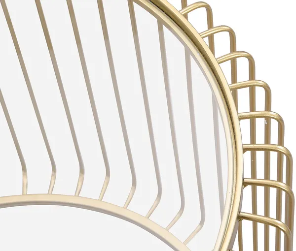 Vente-unique - FERIDA Couchtisch GlasMetall Goldfarben - B 68 cm x H 49 cm x L 68 cm Bild 4