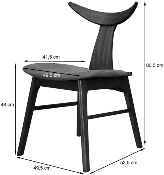 Selsey ‘Henrico’ Holzstuhl, Nussbaum/Latte Bild 5