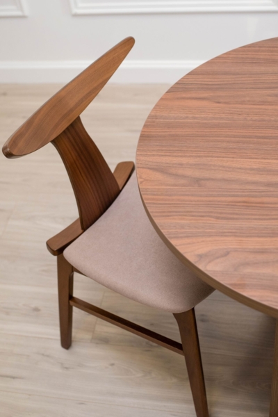 Selsey ‘Henrico’ Holzstuhl, Nussbaum/Latte Bild 3