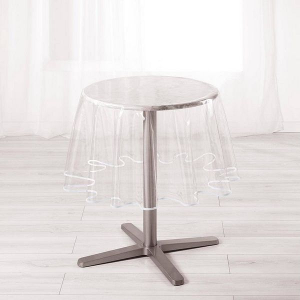 Douceur d'intérieur Tischdecke Transparente Wachstischdecke, rund, Ø 180 cm (Tischdecken 1-tlg)