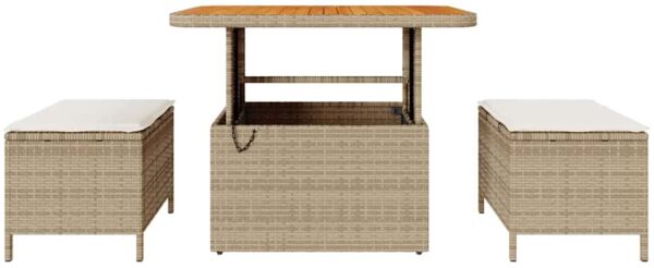 vidaXL Garten Essgruppe Beige Poly-Rattan 42007918 Bild 7