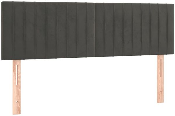 vidaXL Boxspringbett mit Matratze Dunkelgrau 140x200 cm Samt 3141426 Bild 6