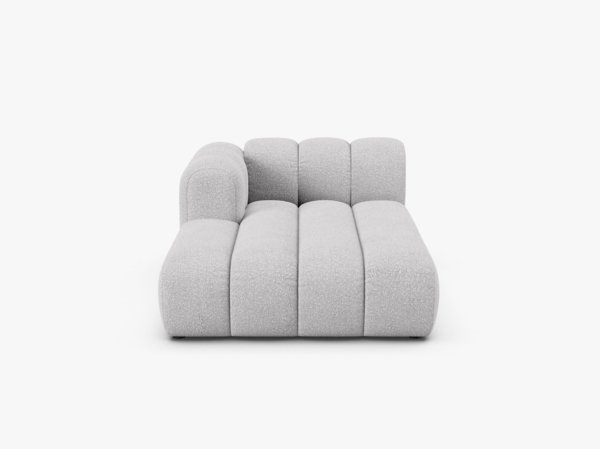 Micadoni Recamiere Lupine 2-Sitzer Links Boucle Baloo Hellgrau